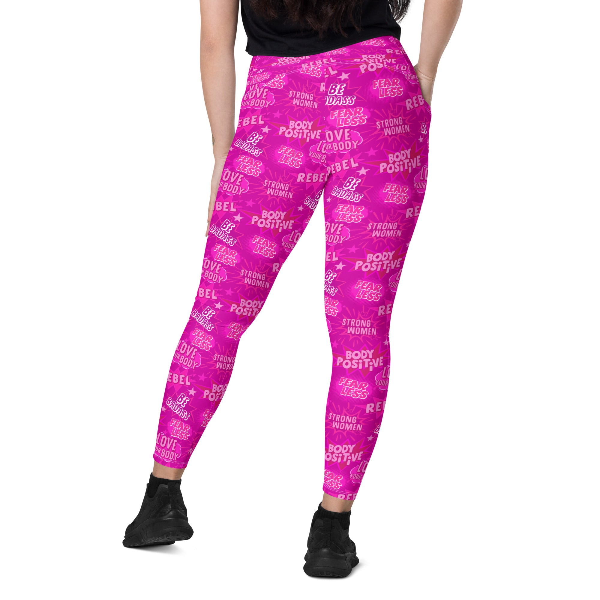 Empower Leggings with Pockets in Hot Pink